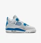Кроссовки детские Air Jordan 4 Retro Military Blue White HF4281-141