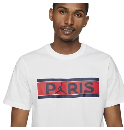Футболка чоловіча Nike Air Jordan Psg Wordmark Tee White DB6510-100