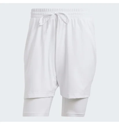 Шорты мужские Adidas Tennis Pro Aeroready Shorts And Inner Shorts White IS8097