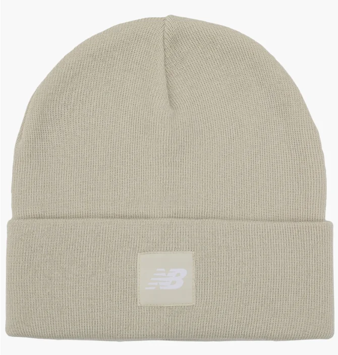 Шапка унисекс New Balance Cuffed Beanie Flying Logo Beige LAH13034TWF
