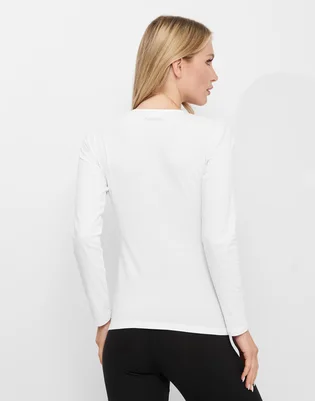Лонгслів жіночий Kappa Manica Lunga Girocollo White K2601-BIANCO