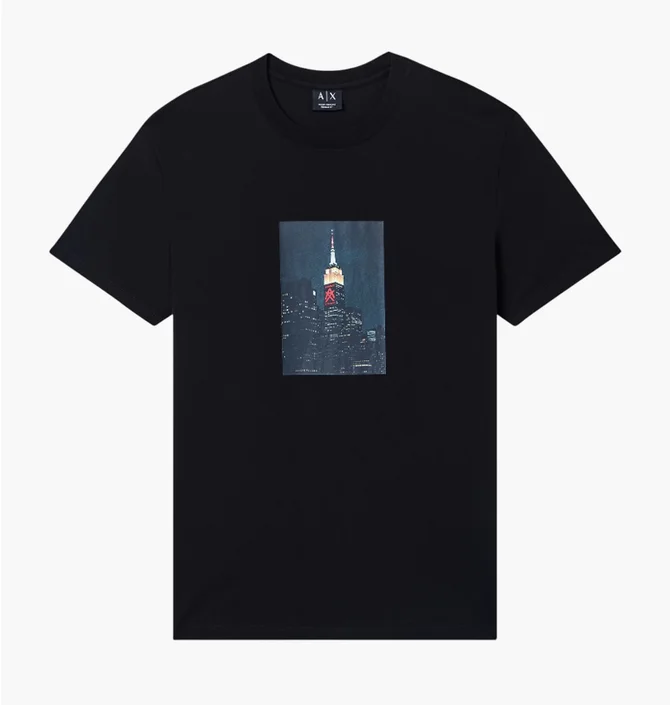 Футболка мужская Armani Exchange Black XM002214-AF10356-UC001