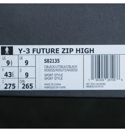 y♡ページ ᐉ Кросівки чоловічі Adidas Y-3 Future Zip High Black S82135