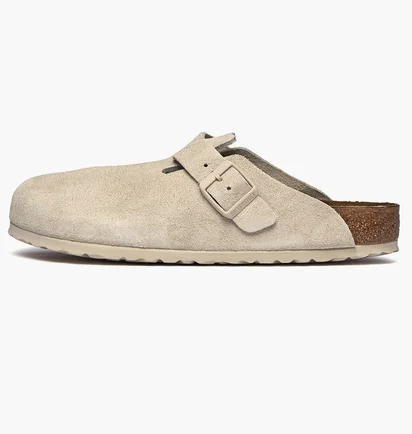 Сандали мужские Birkenstock Boston Antique Suede White 1024731