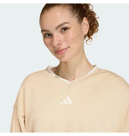 Свитшот женский Adidas Stadium Crew Beige JY6969