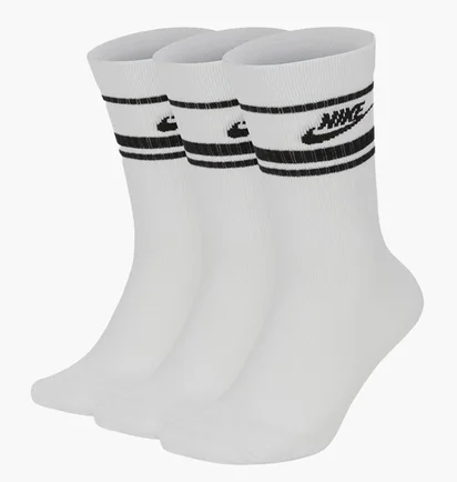 Шкарпетки унісекс Nike U Nk Nsw Everyday Essential Crew (3 пари) Stripes White CQ0301-103
