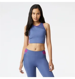 Топ женский New Balance Q Speed Shape Shield Crop Bra Blue Wb21288Nsy