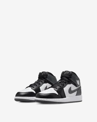 Кроссовки детские Air Jordan 1 Mid Big Black/Grey DQ8423-001