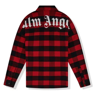Сорочка чоловіча Palm Angels Classic Logo Overshirt Red/Black PMGA024C99FAB0012501