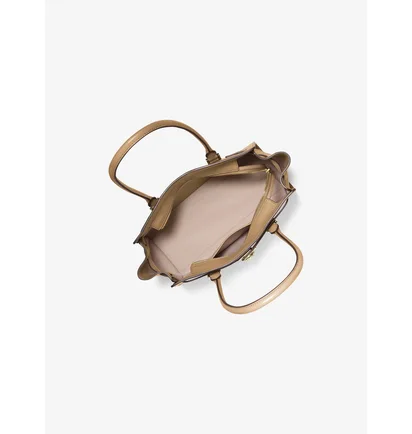 Сумка жіноча Michael Kors Hamilton Moderne Small Leather Satchel Brown 30F5GNXT0L-HUSK-126253