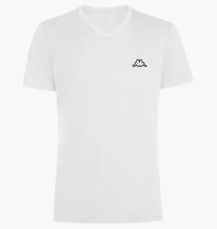 Футболка мужская Kappa Mezza Manica Scollo V White K1311-BIANCO