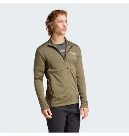 Кофта мужская Adidas Terrex Multi Light Fleece Full-Zip Jacket Olive IQ3742