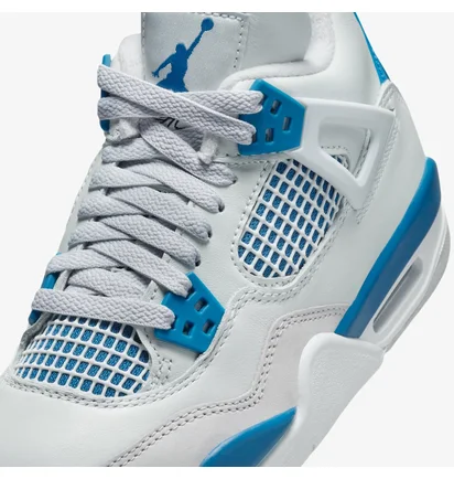 Кроссовки детские Air Jordan 4 Retro Military Blue White HF4281-141