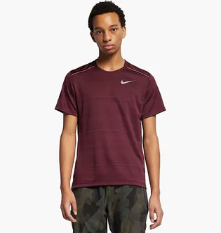 Футболка мужская Nike Dri Fit Miler Running Top Ss Bordo AJ7565-681