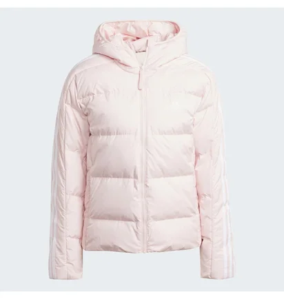 Куртка жіноча Adidas Essentials 3-Stripes Mid Down Hooded Jacket Peach IX8923