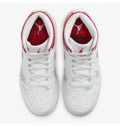 Кросівки дитячі Air Jordan 1 Mid Gs White DR6496-116