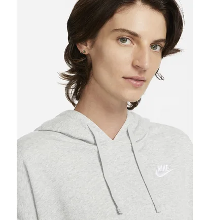 Худи женское Nike Club Fleece Hoodie Grey Dv5645-063