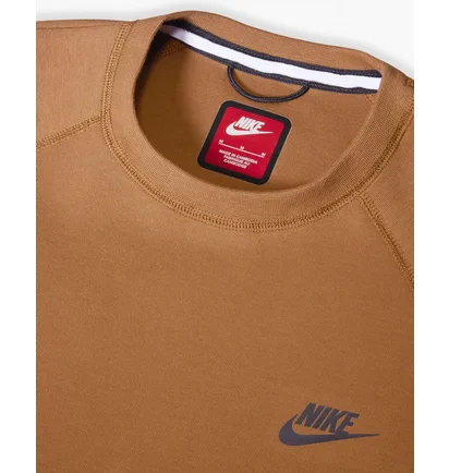 Свитшот мужской Nike Sportswear Tech Fleece Crew Brown FB7916-281