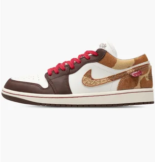 Кроссовки мужские Air Jordan 1 Low Se Year Of The Horse White/Brown IQ5321-121