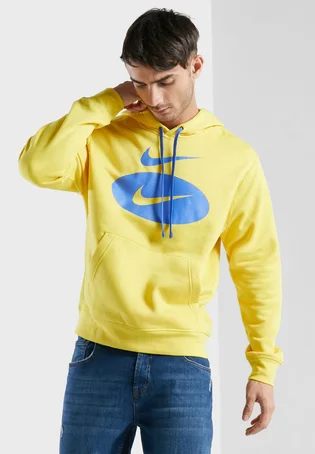 Худи мужское Nike Sportswear Swoosh League Yellow Dm5458-709