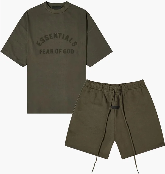 Спортивний костюм чоловічий Fear of God Essential Olive 125SP242000F__160SP242000F