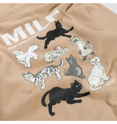 Худи мужское RipNDip Man I Love Felines Beige RNDFAL24140