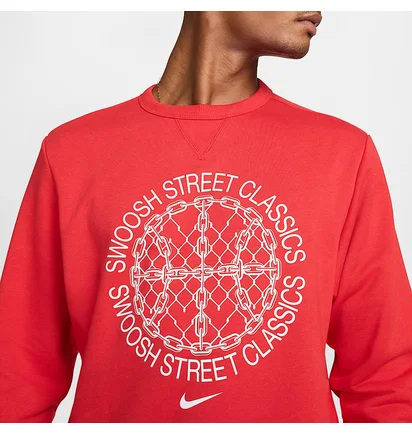 Свитшот мужской Nike Standard Issue MenS Dri-Fit Basketball Crew-Neck Sweatshirt Red FZ0682-657