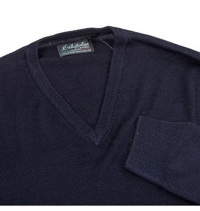 Свитшот мужской AUSTRALIAN Sweater Merinos V Neck Black LSUMA0009-149