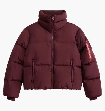Пуховик мужской Alpha Industries Sierra Short Puffer Bordo WJS55504C1-621