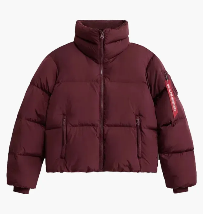 Пуховик мужской Alpha Industries Sierra Short Puffer Bordo WJS55504C1-621