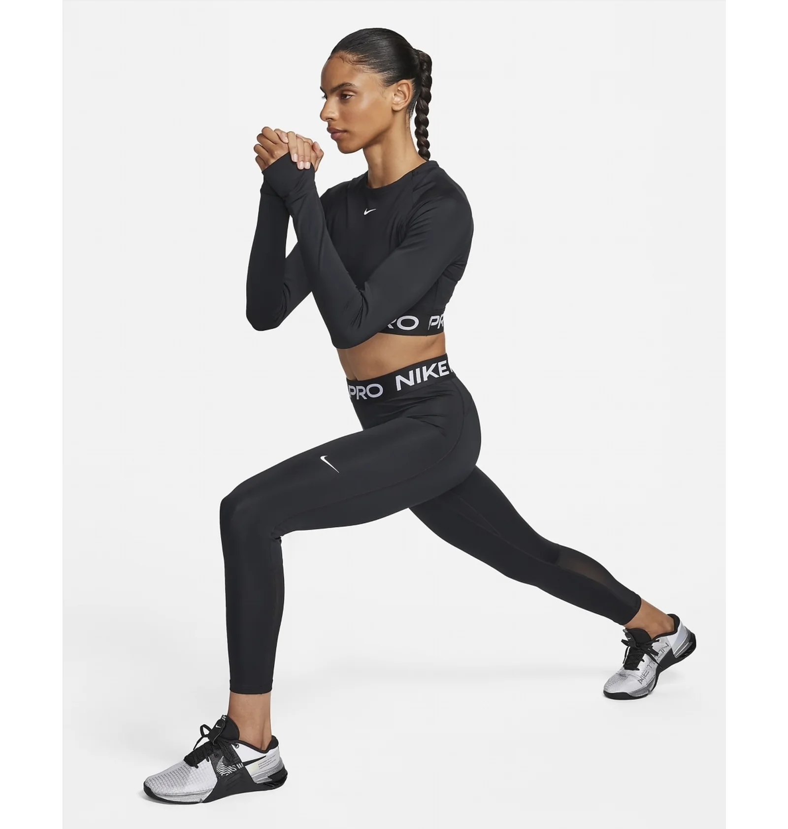 ᐉ Топ жіночий Nike Pro 365 Dri-Fit Cropped Long-Sleeve Top Black