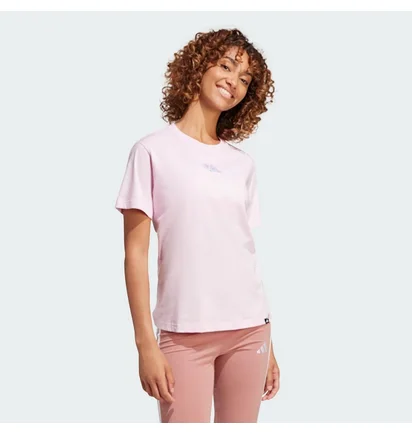 Футболка женская Adidas WomenS Lounge Mini Graphic Pink JN8262