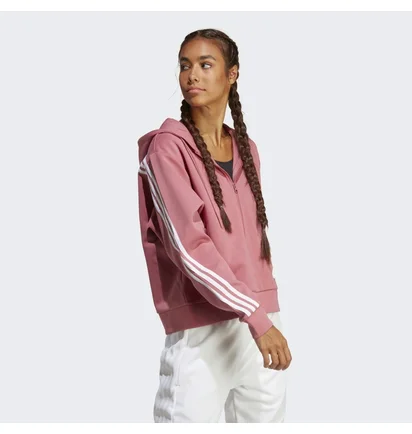 Толстовка женская Adidas Future Icons 3-Stripes Full-Zip Hoodie Pink IB8513