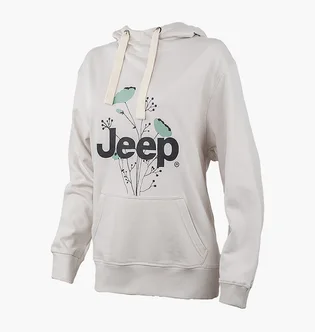Худі жіноче Jeep Hooded Oversize Sweatshirt Botanical Print Beige O102606-J863