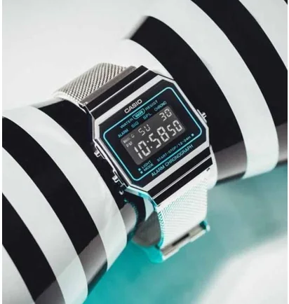 Часы унисекс Casio Vintage Digital Mesh Band A700WEMS-1B