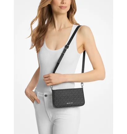Сумка жіноча Michael Kors Bryant Small Signature Logo Convertible Pochette Black 32T5SYTU1V-BLACK