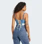 Топ женский Adidas Denim Corset Blue IW5671