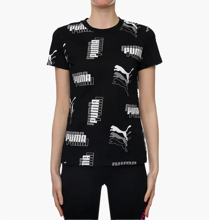 Футболка жіноча Puma Power Aop Tee Black 847117-01