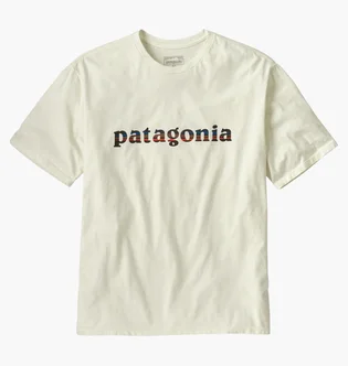 Футболка мужская Patagonia 73 Text Logo Organic Beige BCW37776