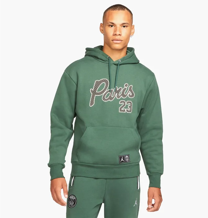 Худи мужское Air Jordan Paris Saint-Germain Statement Fleece Pullover Green DB6496-333
