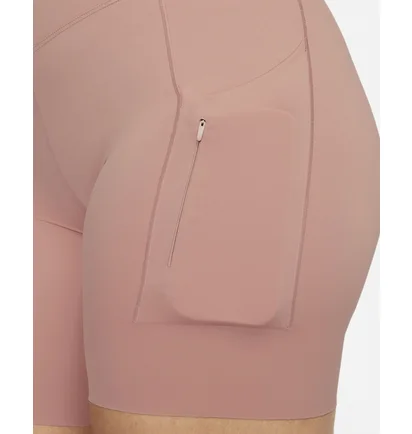 Топ женский Nike Go WomenS Firm-Support High-Waisted 8 Biker Shorts With Pockets Peach DQ5923-618