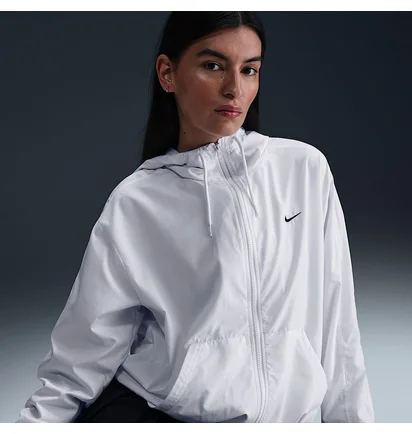 Толстовка женская Nike Nsw Essntl Uv Wvn Jkt Hd White FV6298-100