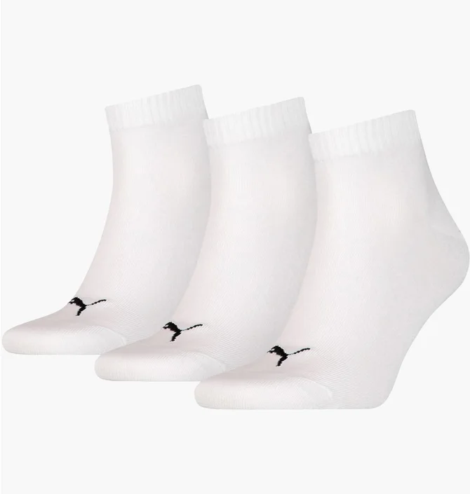 Шкарпетки унісекс Puma Quarter Plain White (3 пари) 906978-33