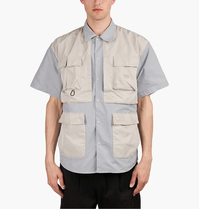 Рубашка унисекс Liberaiders Lr Utility S/S Shirt Grey 712032201