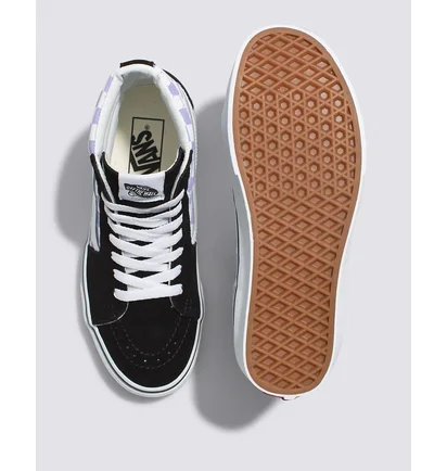Кеди унісекс Vans Sk8-Hi Floral Check Black/Violet VN0007NSO95