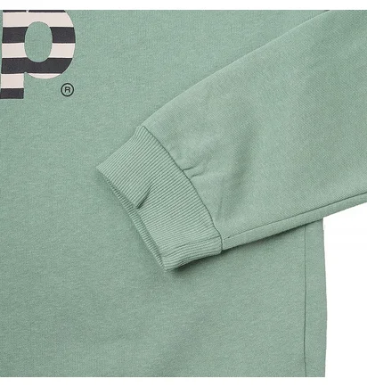 Худи мужское Jeep Hooded Cropped Sweatshirt Striped Print Turquoise O102609-E854