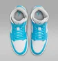 Кроссовки унисекс Nike 1 Mid White/Blue BQ6472-400