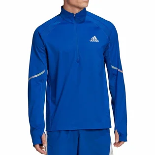 Кофта чоловіча Adidas Fast Half Zip Long Sleeve Running Top Blue HK5641