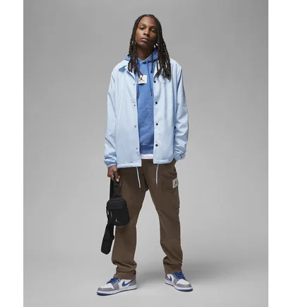 Рубашка мужская Air Jordan Essentials Jacquard Print Coaches Jacket Light Blue Dv7616-411