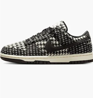 Кроссовки женские Nike Dunk Low Х Harris Tweed Black/White HQ5036-901